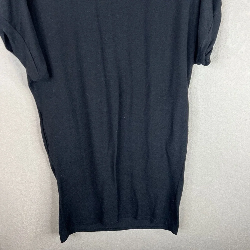 Nu New York Women's Crewneck Pullover Ribbed Dress Black Blue Size 1 Capsule - Picture 4 of 10